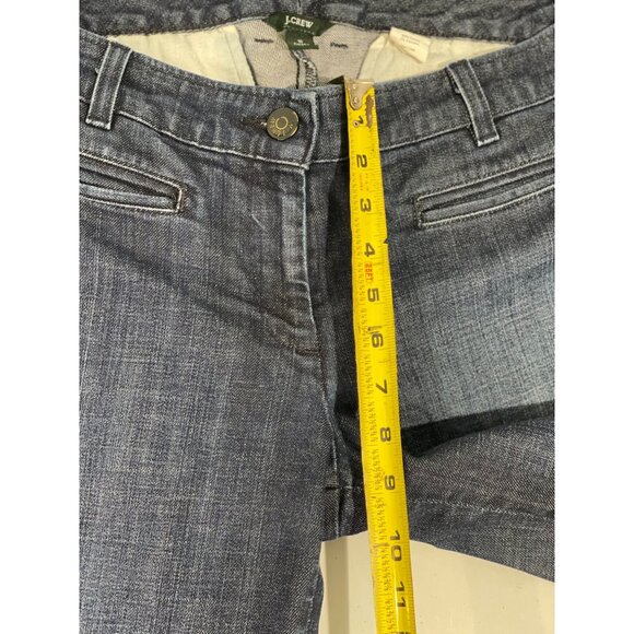 J.Crew Womens City Fit Dark Wash Wide Leg Denim Pants Size 10 - Picture 12 of 13